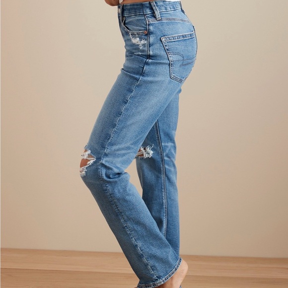 AE Stretch Straight Ripped Jeans - Picture 2 of 8